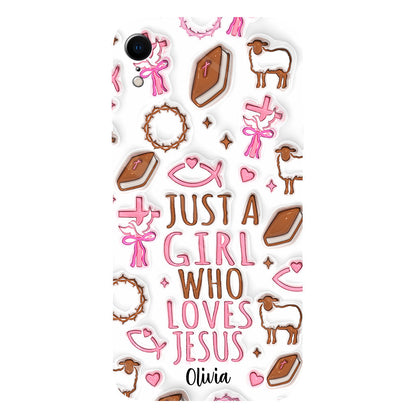 Just A Girl Who Loves Jesus - Personalized Christian Full Print Phone Case