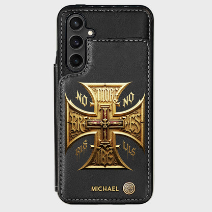 Medieval Cross Detailed Gothic Style - Personalized Christian Wallet Phone Case