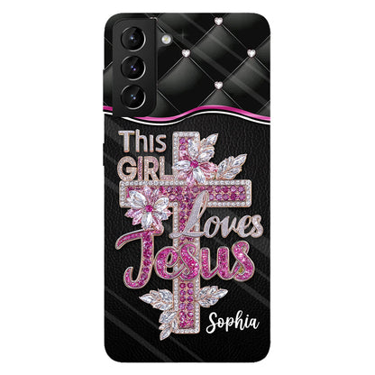 Girl Loves Jesus - Personalized Christian Full Print Phone Case
