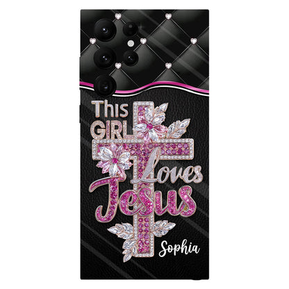 Girl Loves Jesus - Personalized Christian Full Print Phone Case