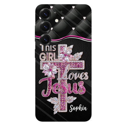 Girl Loves Jesus - Personalized Christian Full Print Phone Case