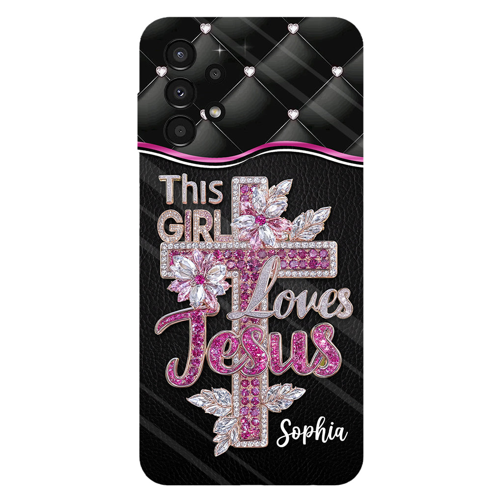 Girl Loves Jesus - Personalized Christian Full Print Phone Case